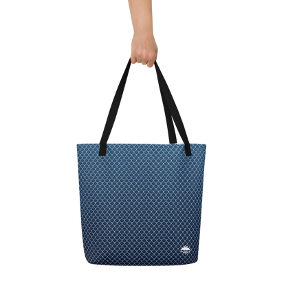 Blue Scales Large Tote Bag