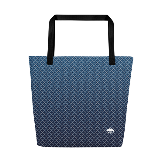 Blue Scales Large Tote Bag