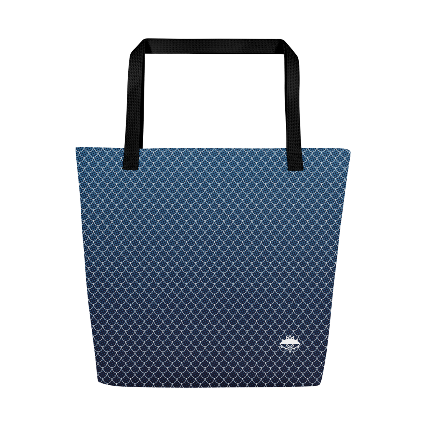 Blue Scales Large Tote Bag