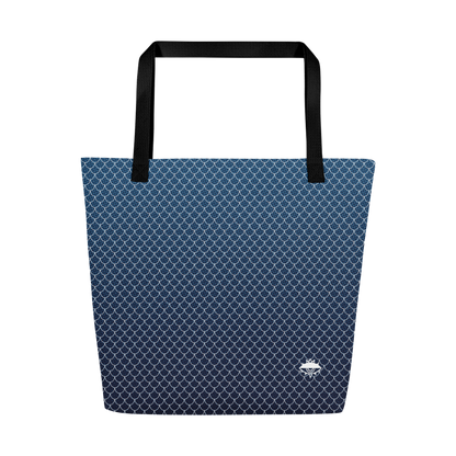 Blue Scales Large Tote Bag