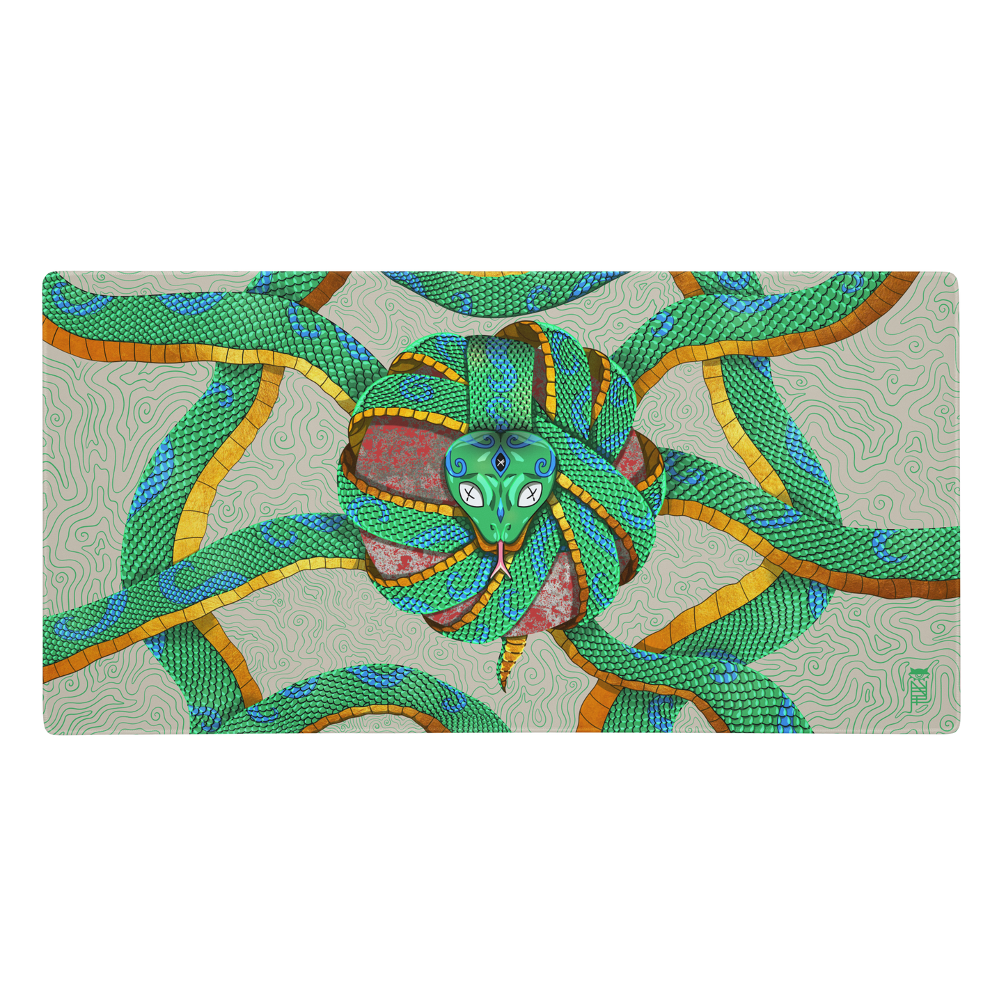 Snake Coil Desk Mat